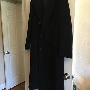 RALPH LAUREN MEN'S 100% WOOL BLACK TOP COAT SIZE 40 REG